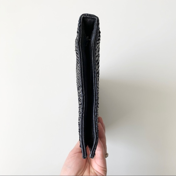 Vintage Snakeskin black leather clutch - Picture 6 of 14